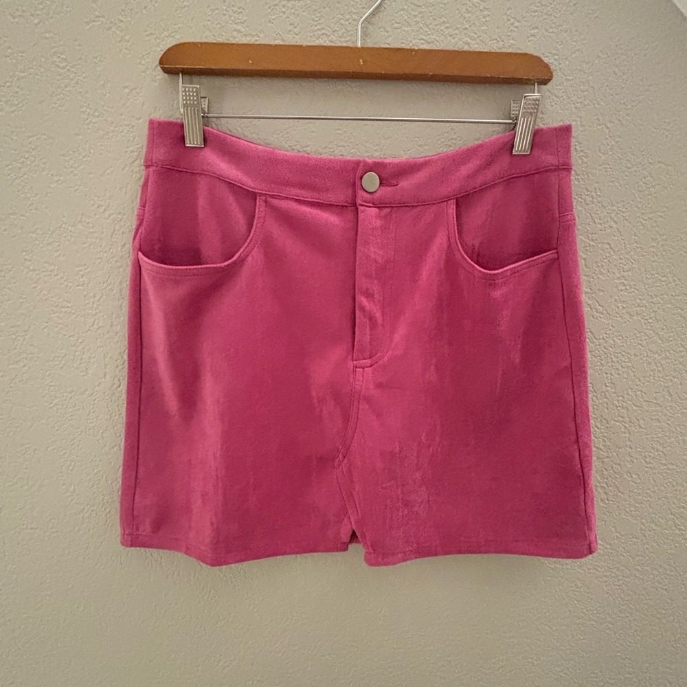 Dee Elly suede mini skirt